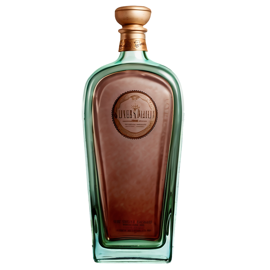 Antique Liquor Bottle Collectible Png Rev95 PNG Image