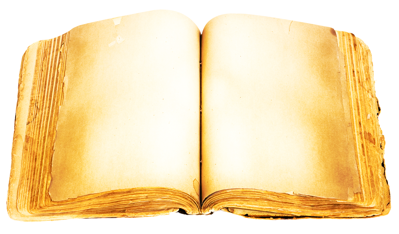 Antique Open Blank Book PNG Image