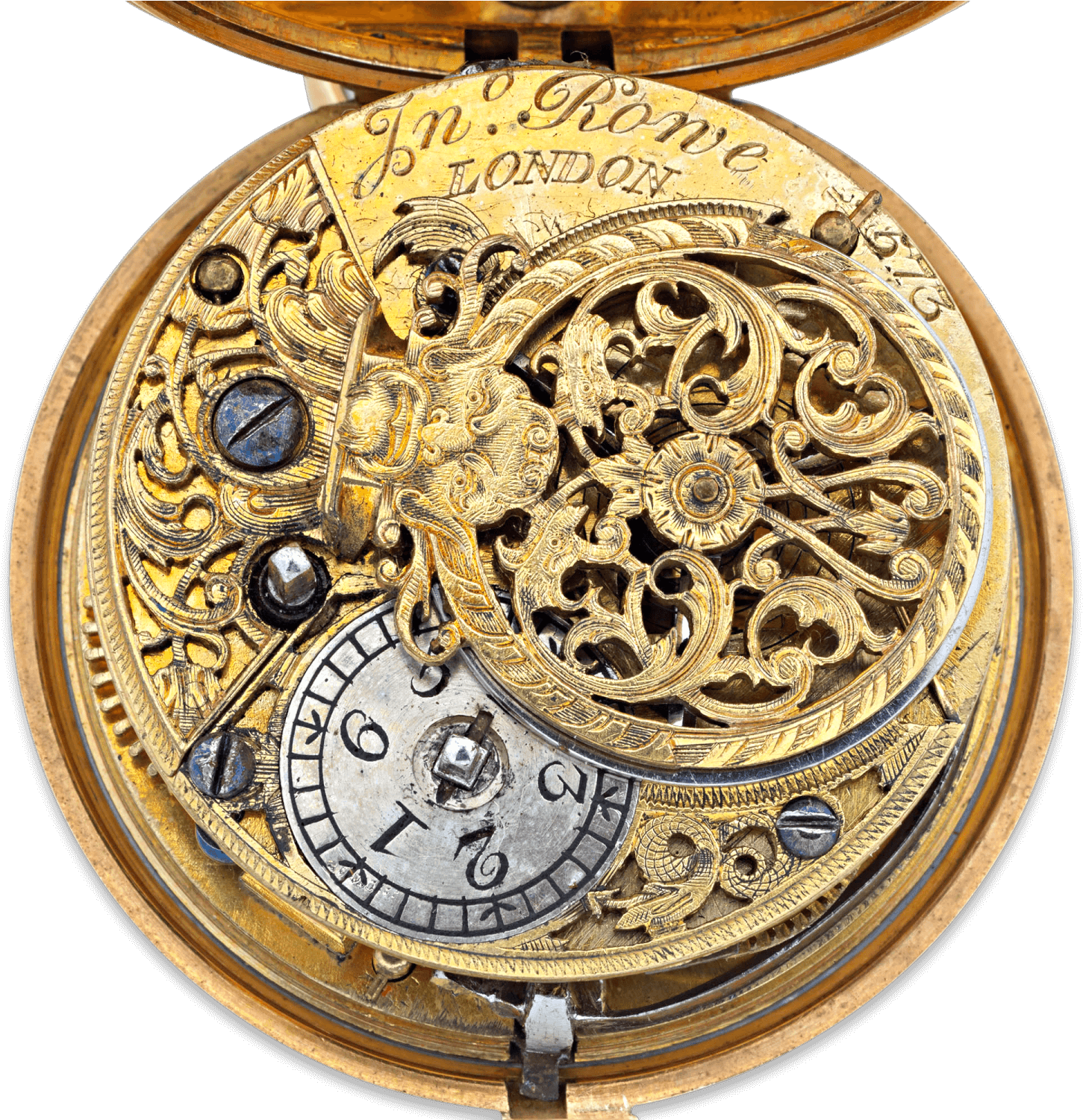 Antique Ornate Pocket Watch PNG Image