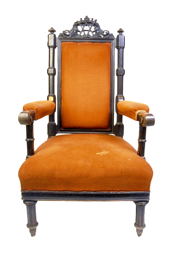 Antique Ornate Throne Chair PNG Image