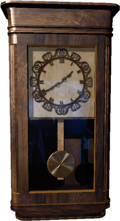 Antique Pendulum Clock PNG Image