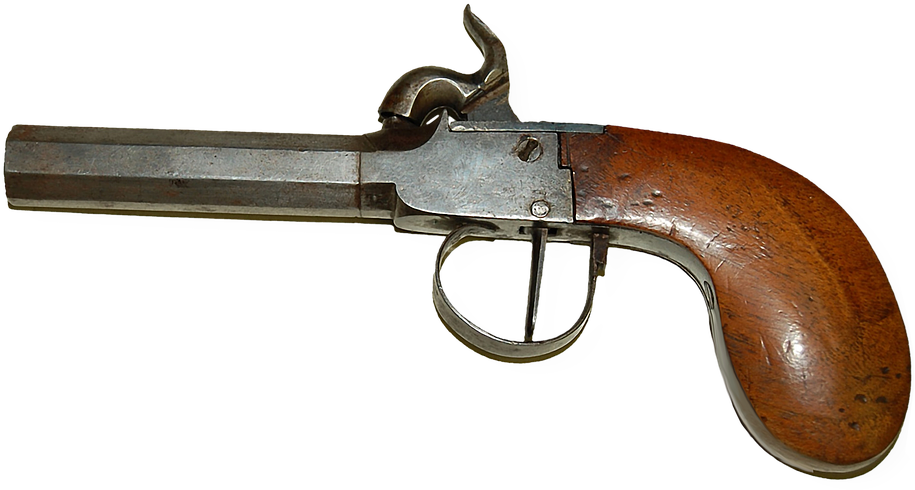 Antique Percussion Pistol PNG Image