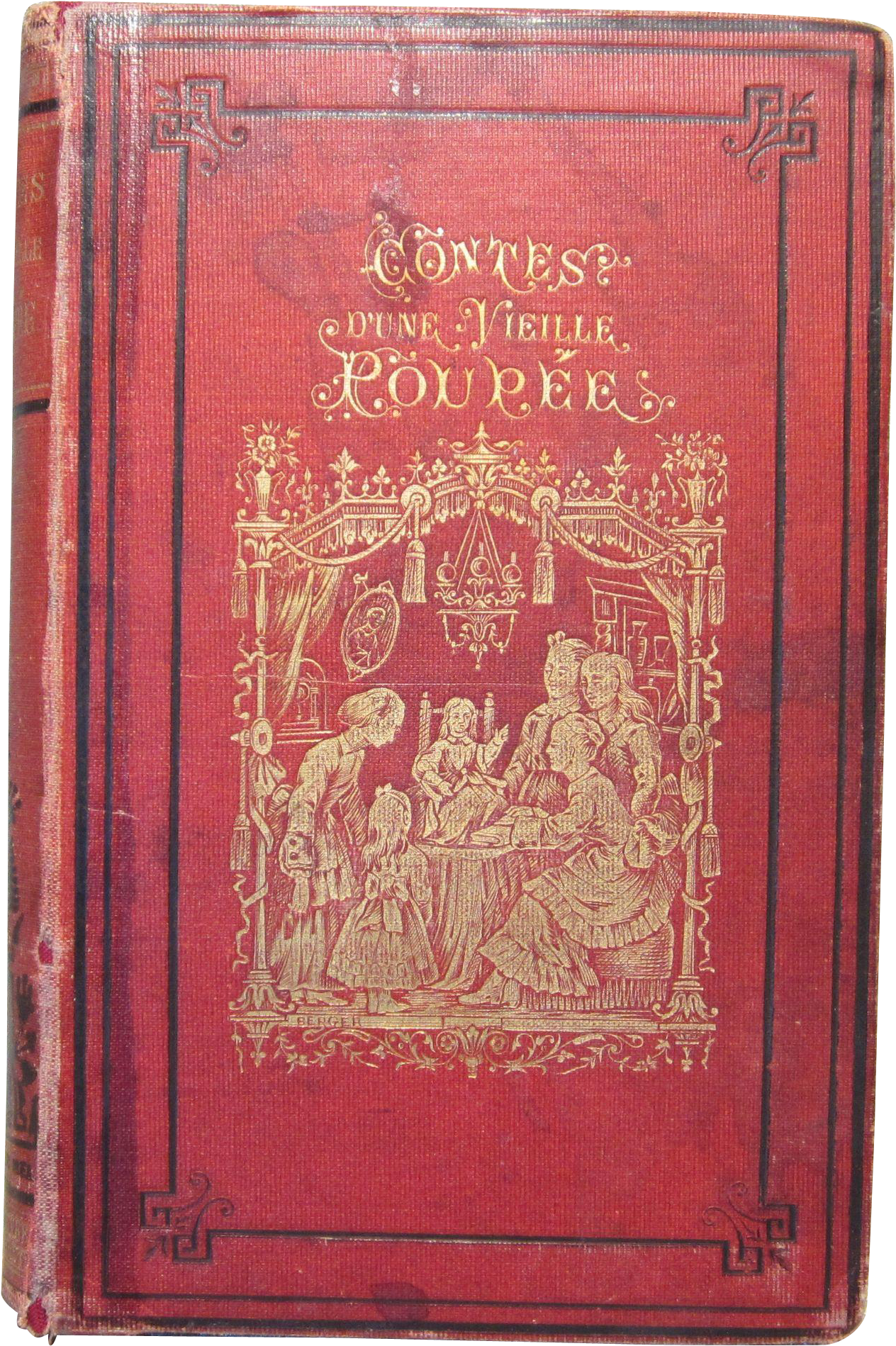 Antique Red Book Cover PNG Image