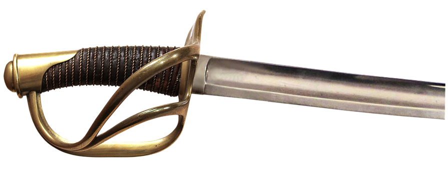 Antique Saberwith Brass Guard PNG Image