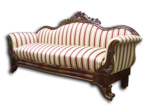 Antique Striped Sofa PNG Image