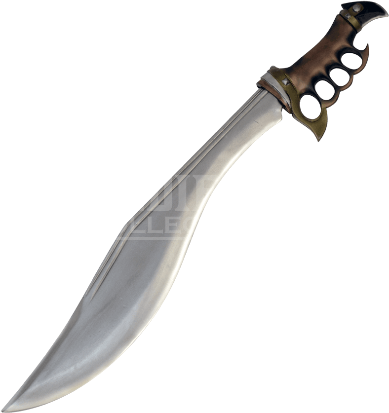 Antique Style Curved Dagger PNG Image