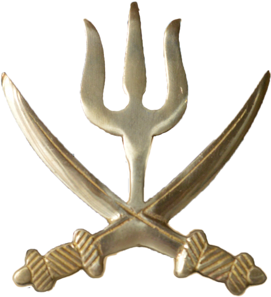 Antique Swordand Trident Crossed PNG Image