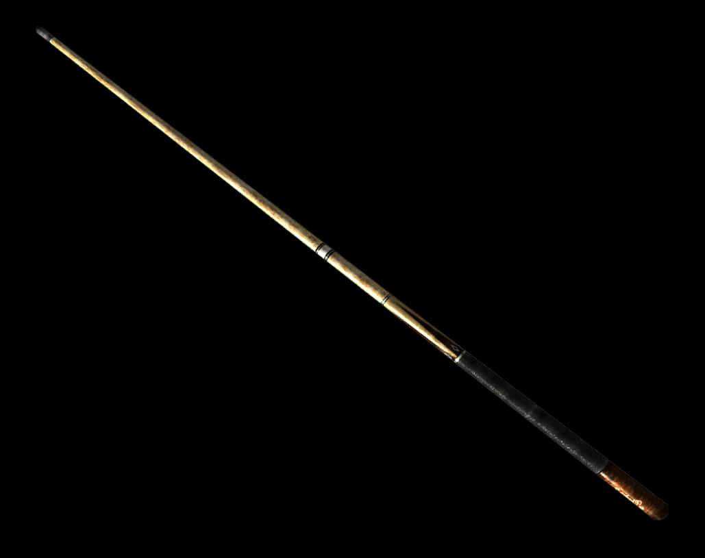 Antique Walking Cane Black Background PNG Image