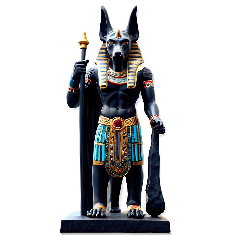 Anubis Deity Statue Png Vva PNG Image