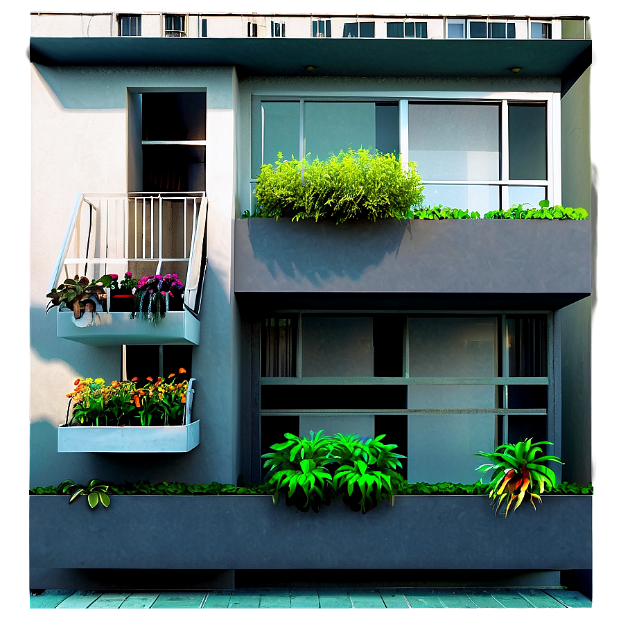 Apartment Balcony Garden Png Luc PNG Image