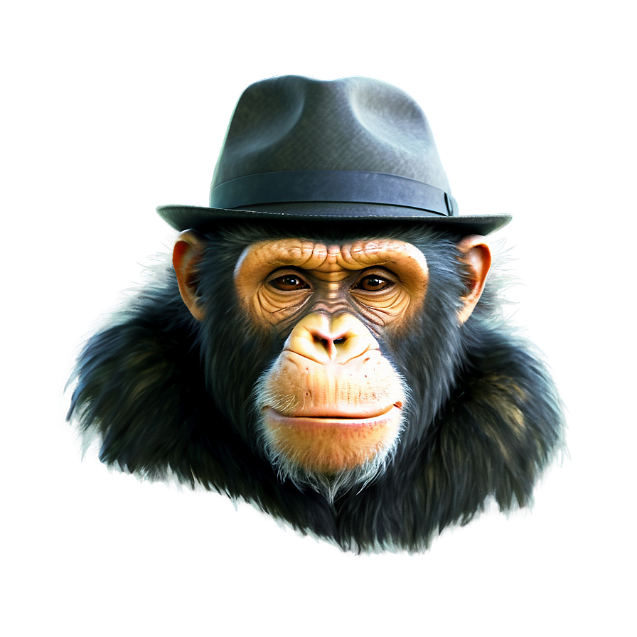 Ape In Hat Stylish Png Fvy99 PNG Image