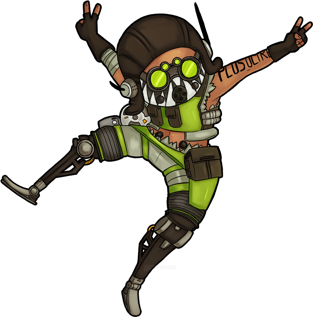 Apex Legends Octane Stylized Pose PNG Image