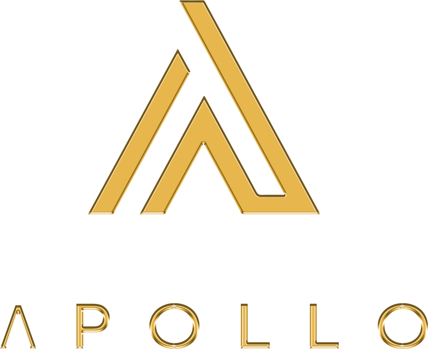 Apollo Logo Goldon Teal Background PNG Image