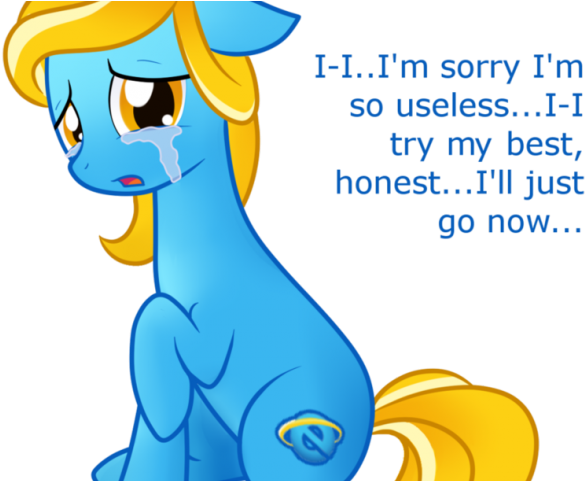 Apologizing Blue Pony Meme PNG Image