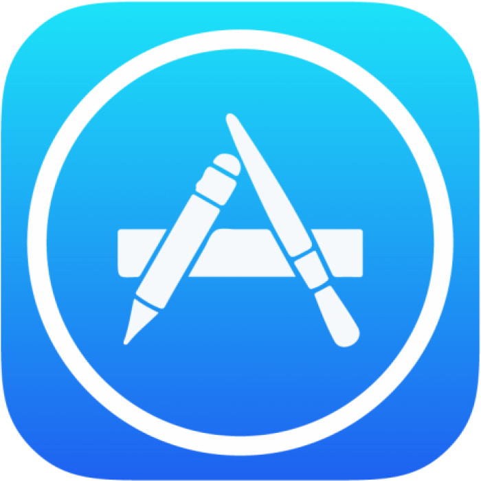 App Store Icon Blue Background PNG Image