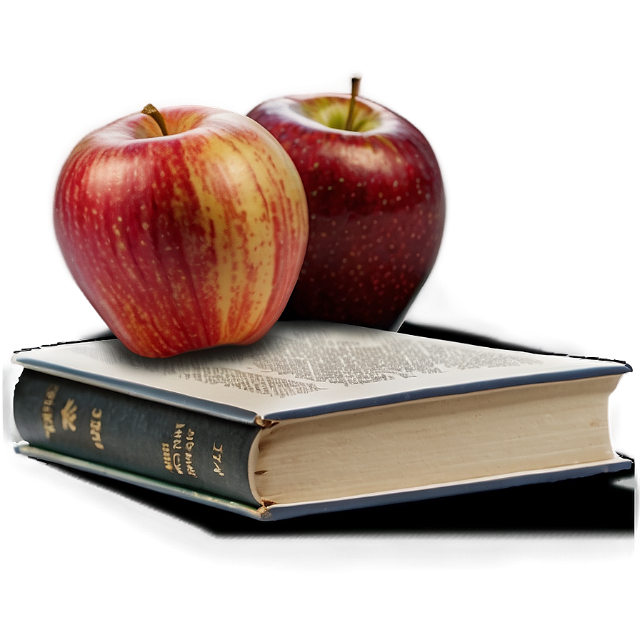 Apple And Book Png Tcr56 PNG Image