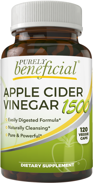 Apple Cider Vinegar Supplement Bottle PNG Image