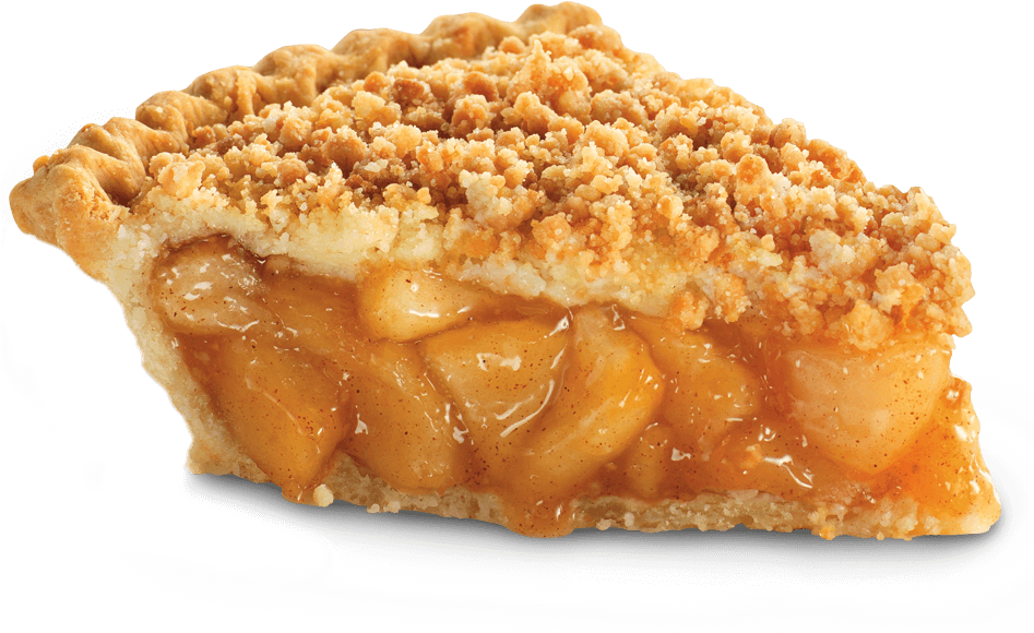 Apple Crumble Pie Slice PNG Image