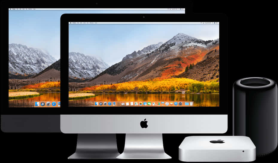 Apple Desktop Setupwith Mac Pro PNG Image