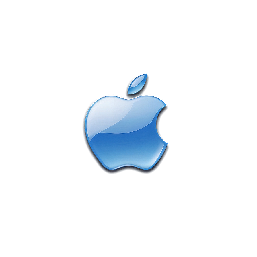 Apple Logo In Blue Theme Png Eed34 PNG Image