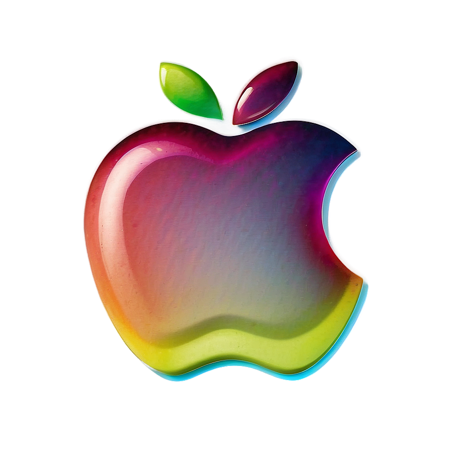 Apple Logo In Pastel Colors Png 05232024 PNG Image