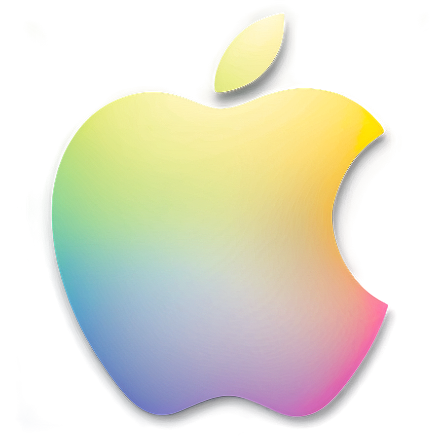 Apple Logo In Pastel Colors Png 37 PNG Image