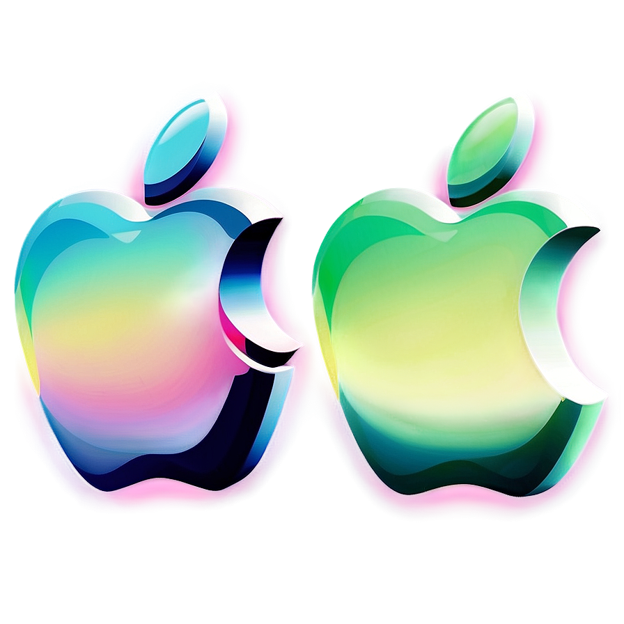 Apple Logo In Pastel Colors Png Npi PNG Image