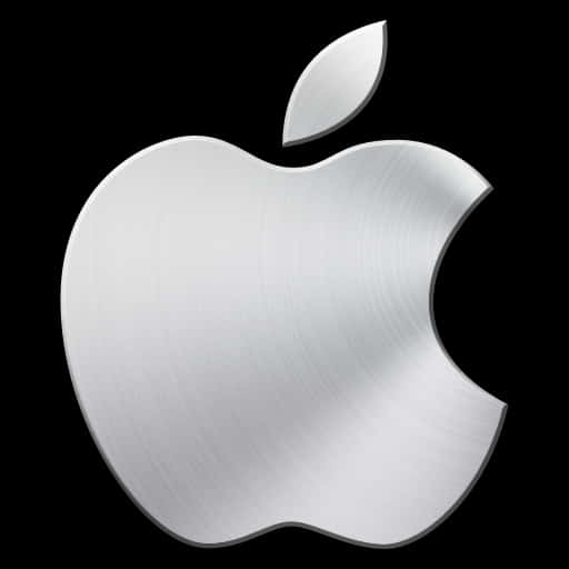 Apple Logo Metallic Texture PNG Image