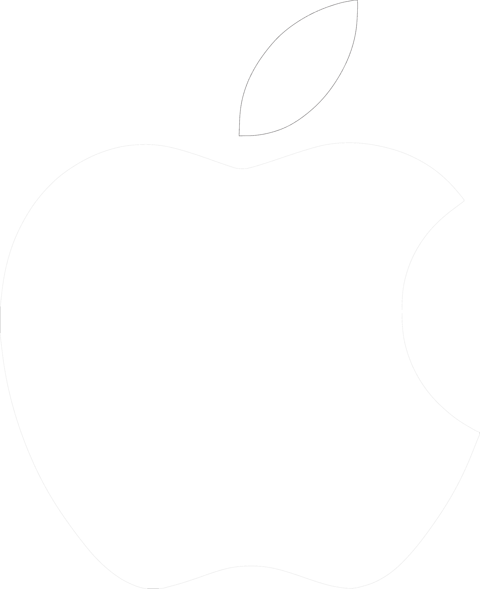 Apple Logo Silhouette PNG Image