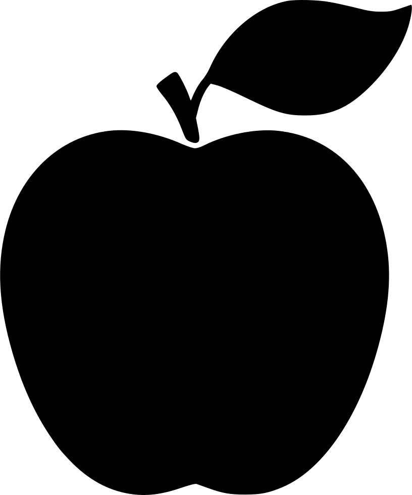 Apple Logo Silhouette PNG Image