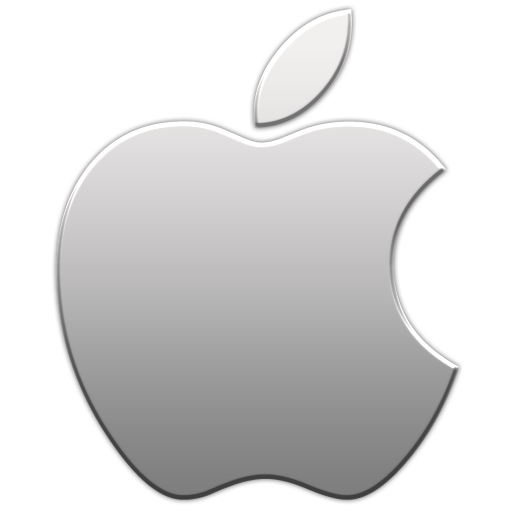 Apple Logo Silver PNG Image