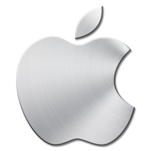 Apple Logo Silver PNG Image