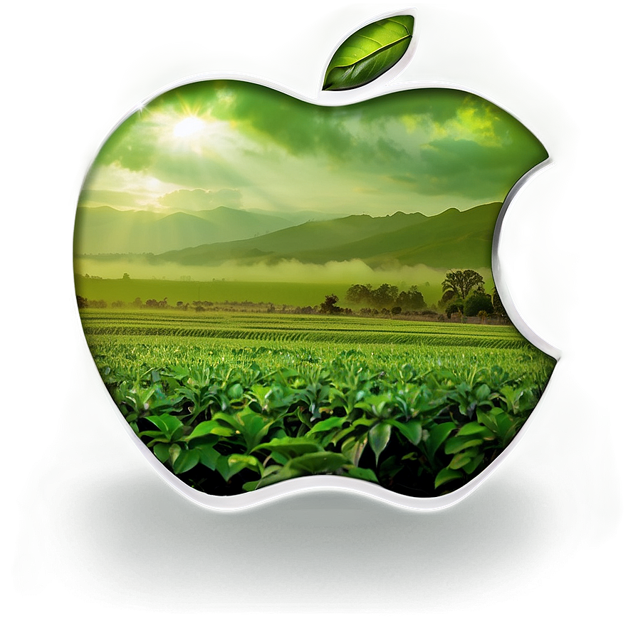 Apple Logo With Nature Background Png Fnr PNG Image