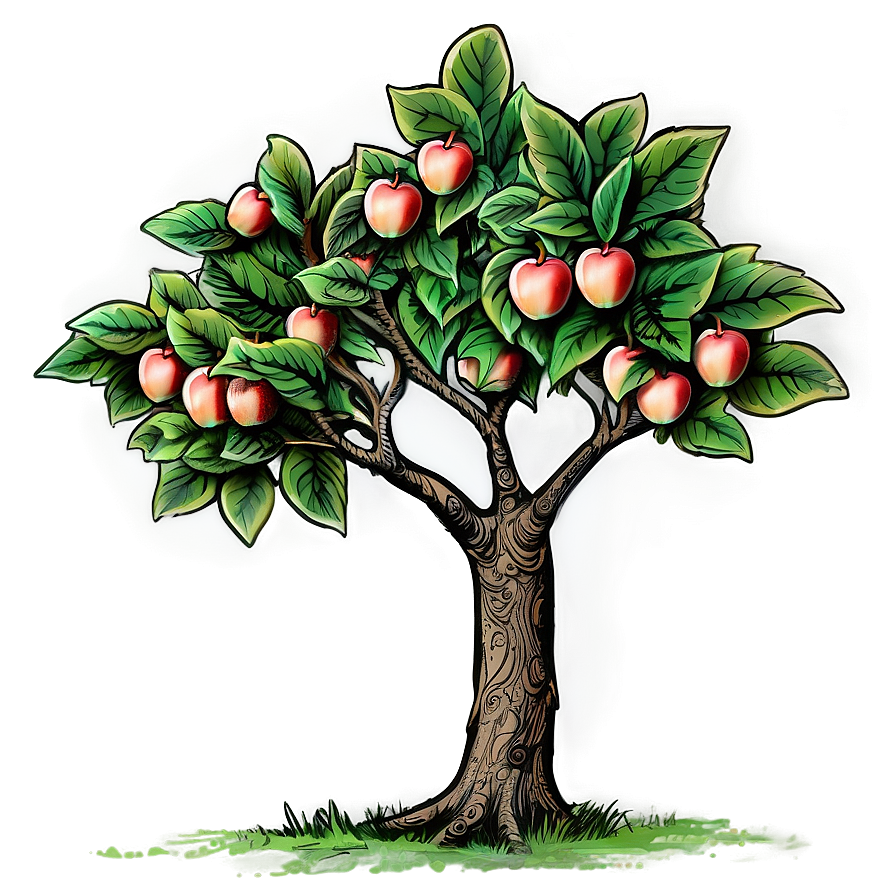 Apple Tree Sketch Png 06132024 PNG Image