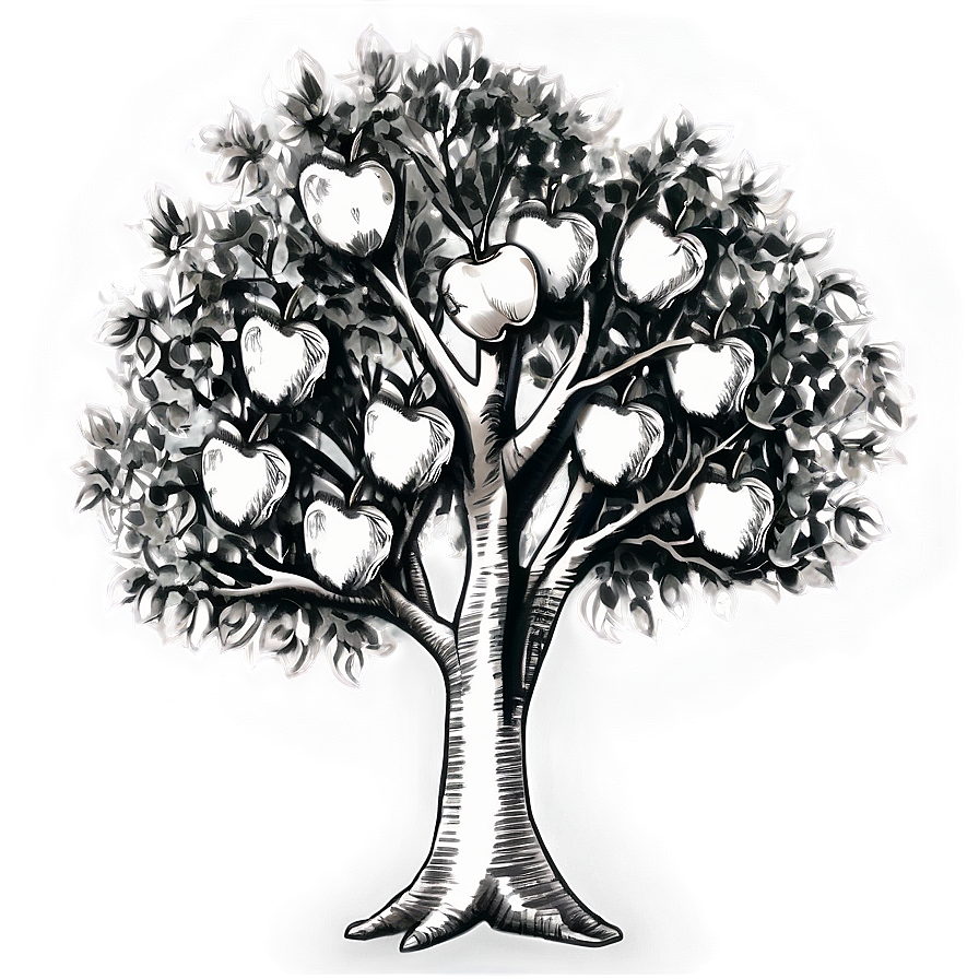 Apple Tree Sketch Png Jrn59 PNG Image