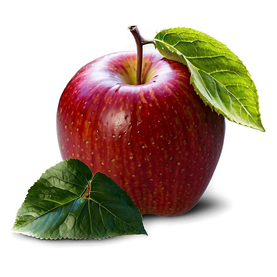 Apple With Leaf Png Iiy94 PNG Image