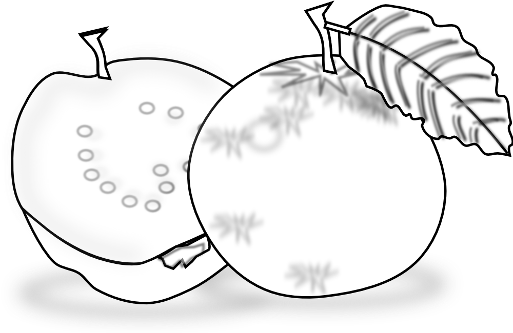 Appleand Guava Sketch PNG Image