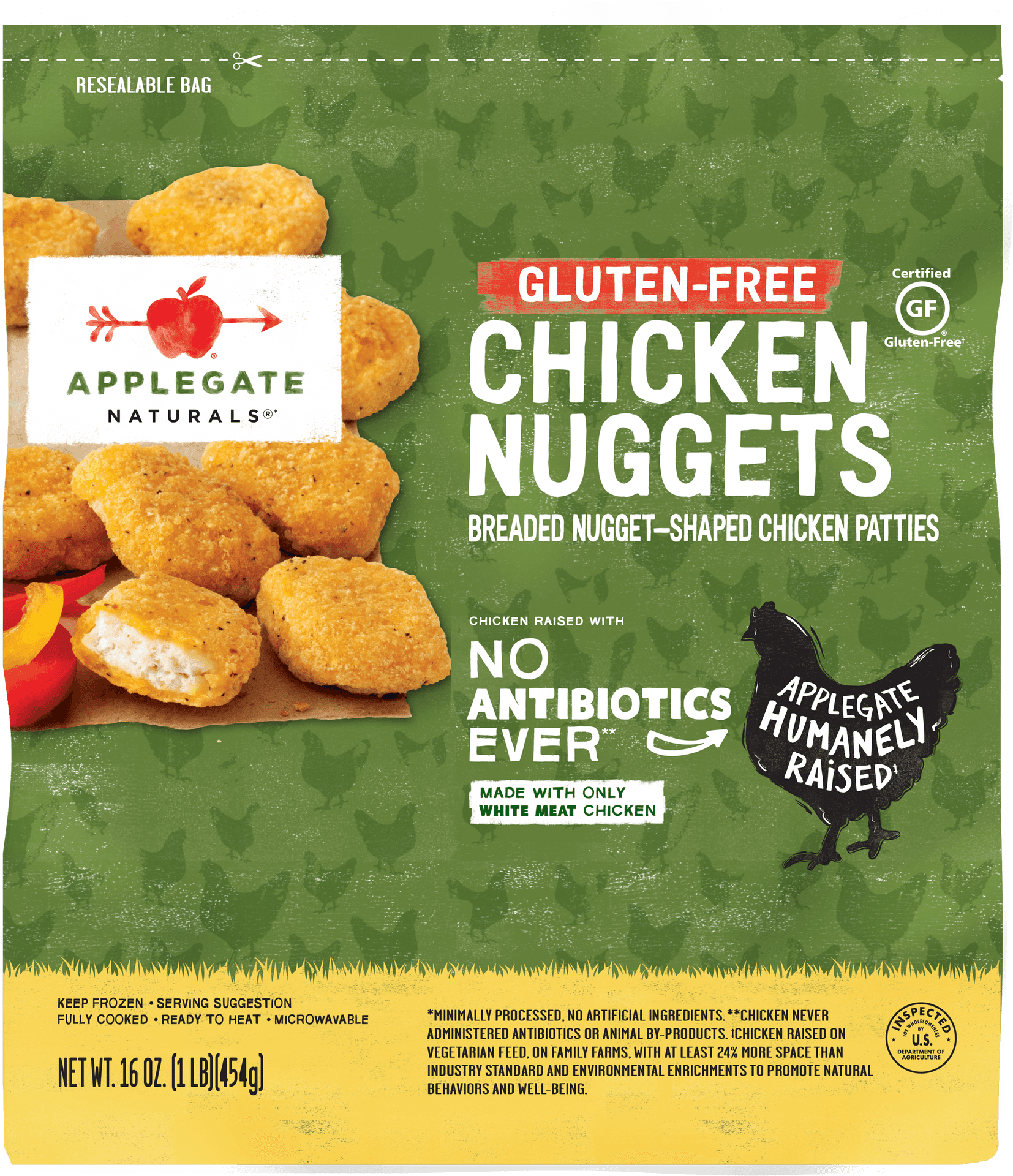 Applegate Gluten Free Chicken Nuggets Package PNG Image