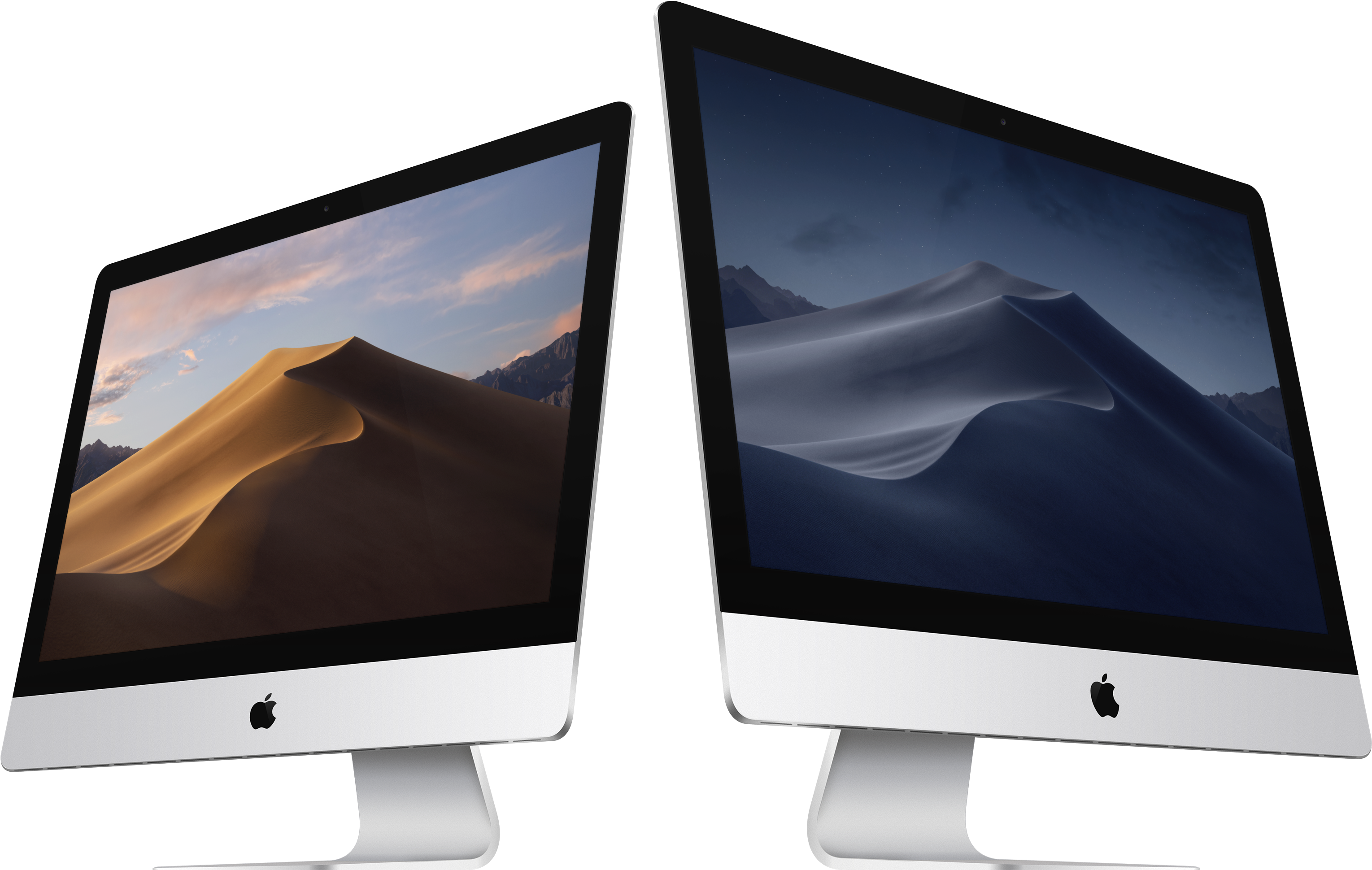 Applei Mac Dual Display Setup PNG Image