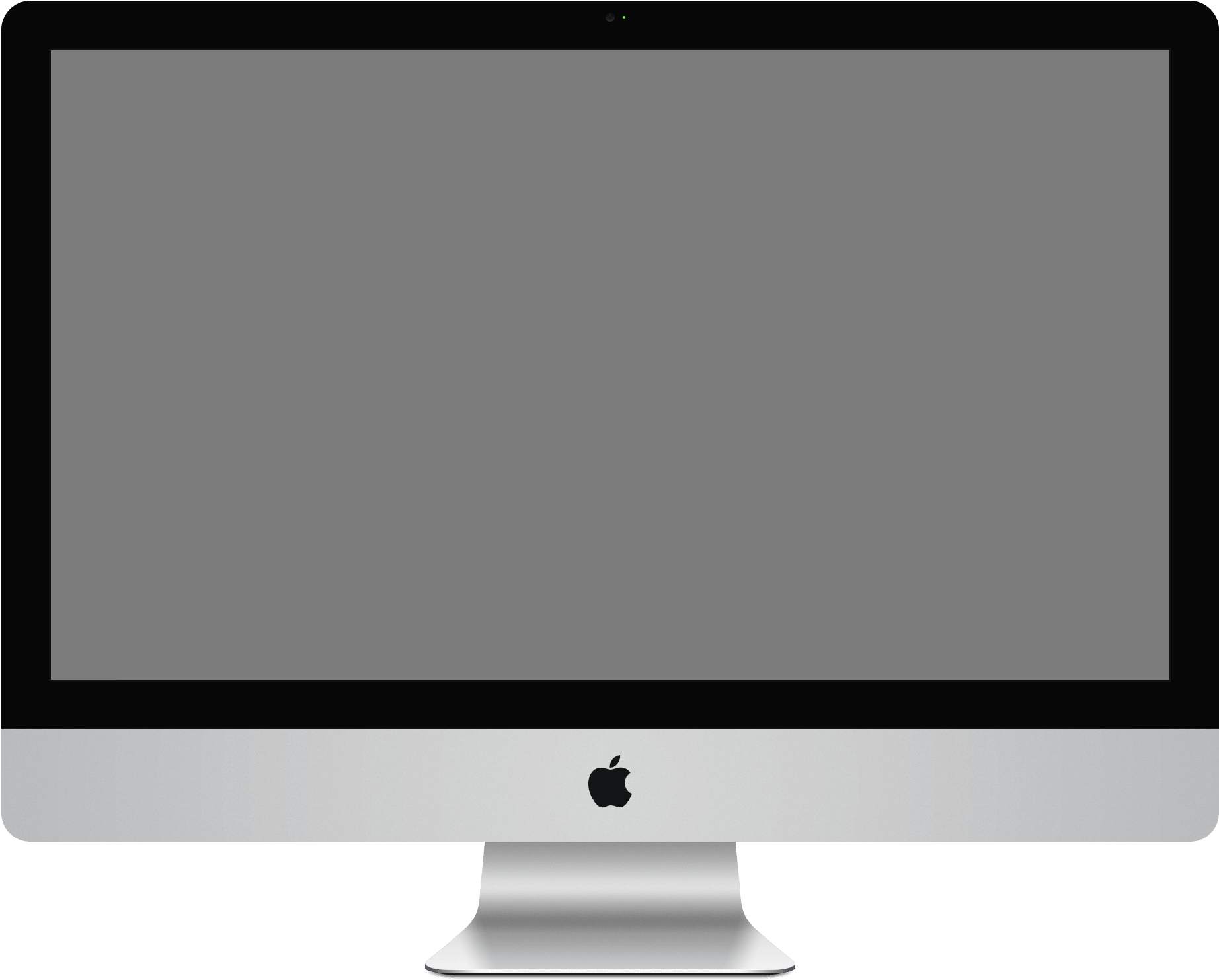 Applei Mac Monitor Front View PNG Image