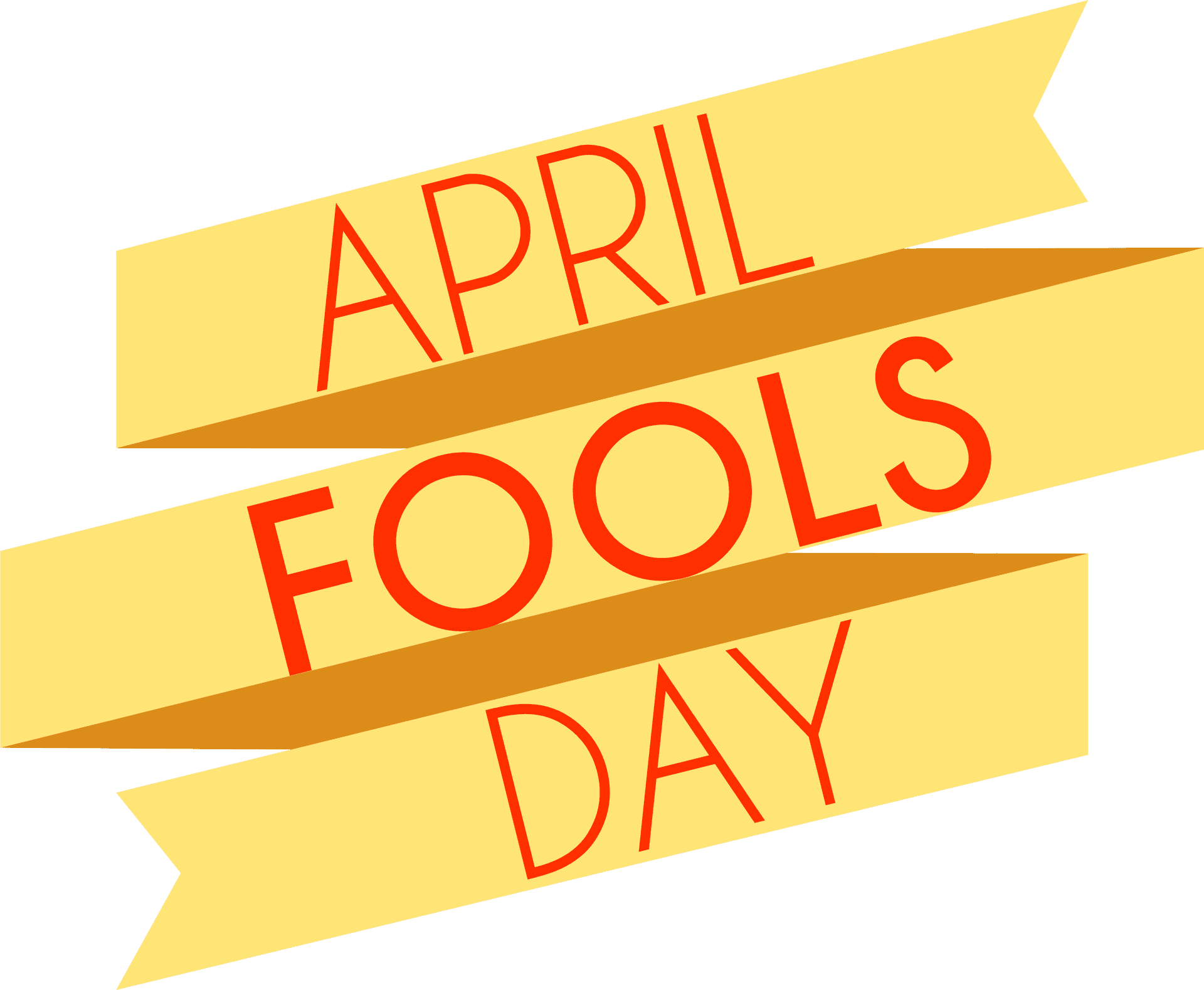 April Fools Day Banner Graphic PNG Image