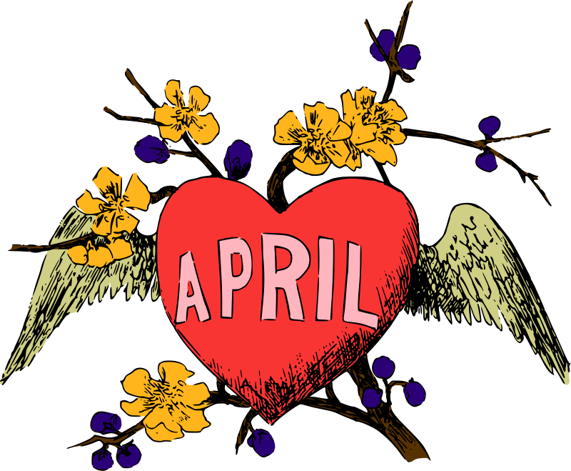 April Heartand Hummingbirds PNG Image