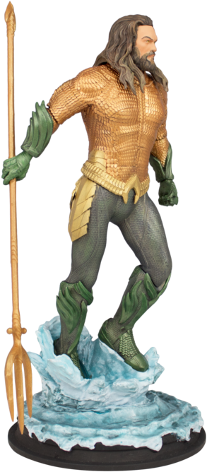 Aquaman Figure With Trident PNG Image