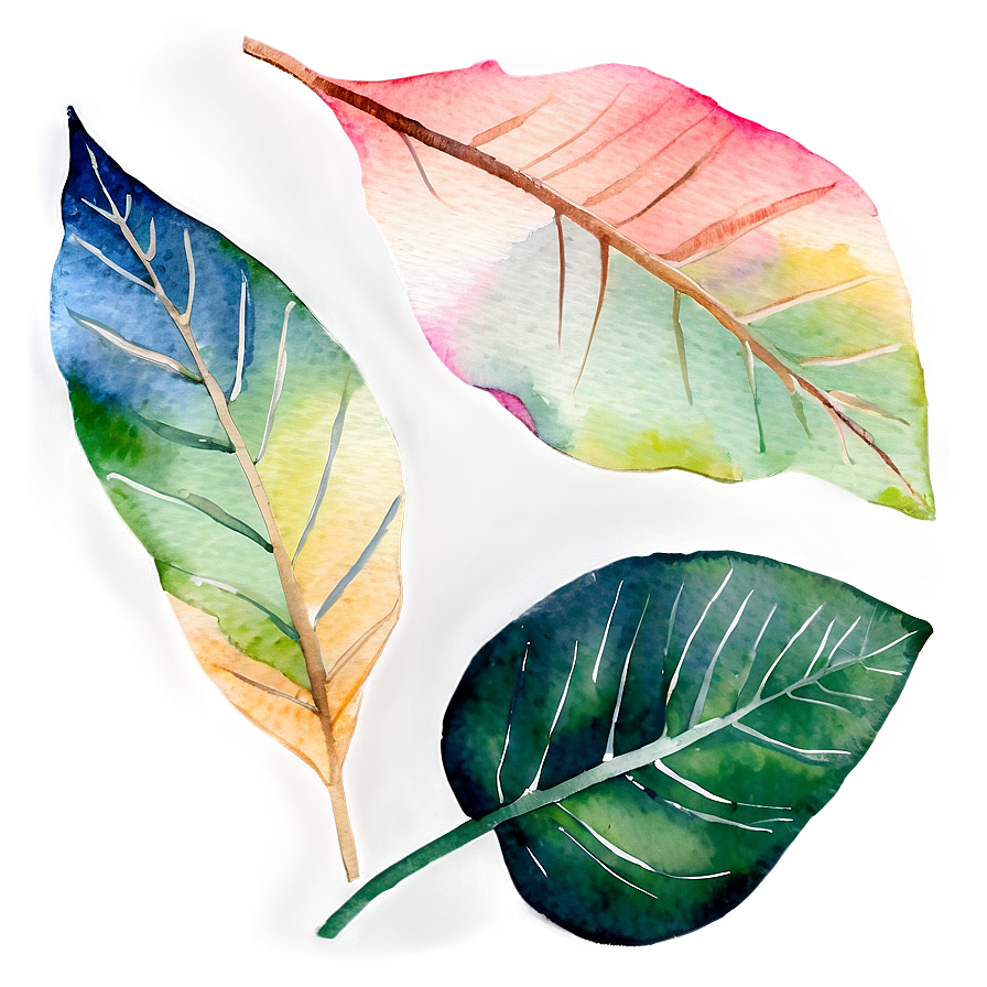 Aquarelle Leaves Png Vwt42 PNG Image