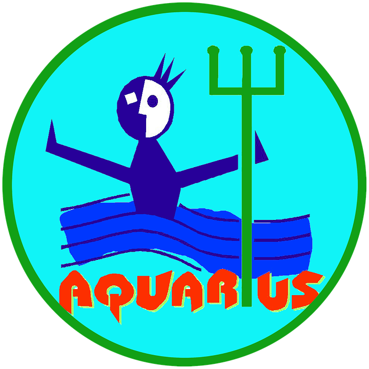 Aquarius Zodiac Sign Artwork PNG Image