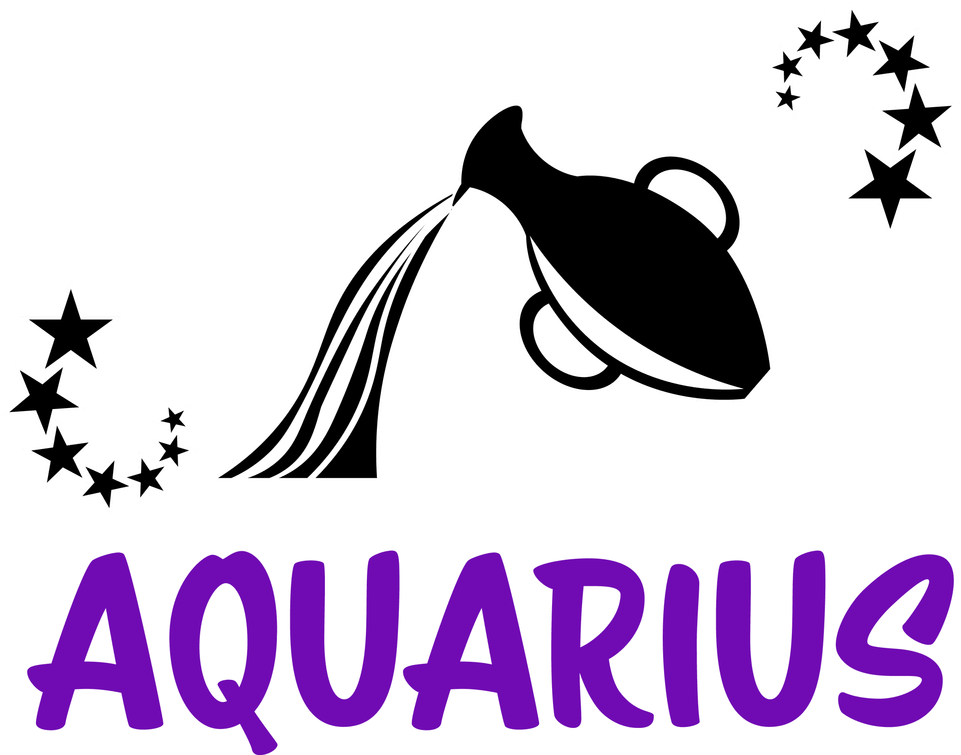 Aquarius Zodiac Symbol Illustration PNG Image