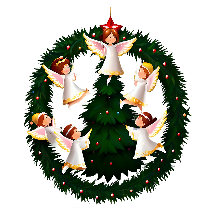 Arbol De Navidad With Angels Png 06122024 PNG Image