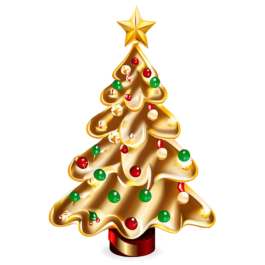 Arbol De Navidad With Gold Chain Png 75 PNG Image