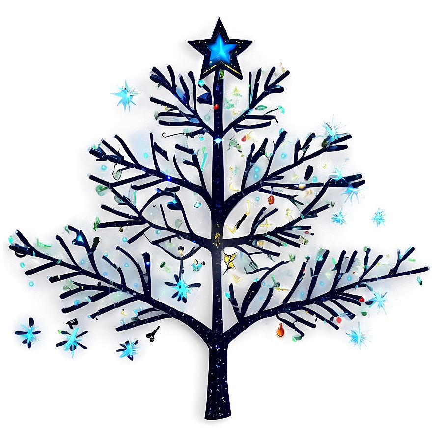 Arbol De Navidad With Starry Night Theme Png Lnf65 PNG Image