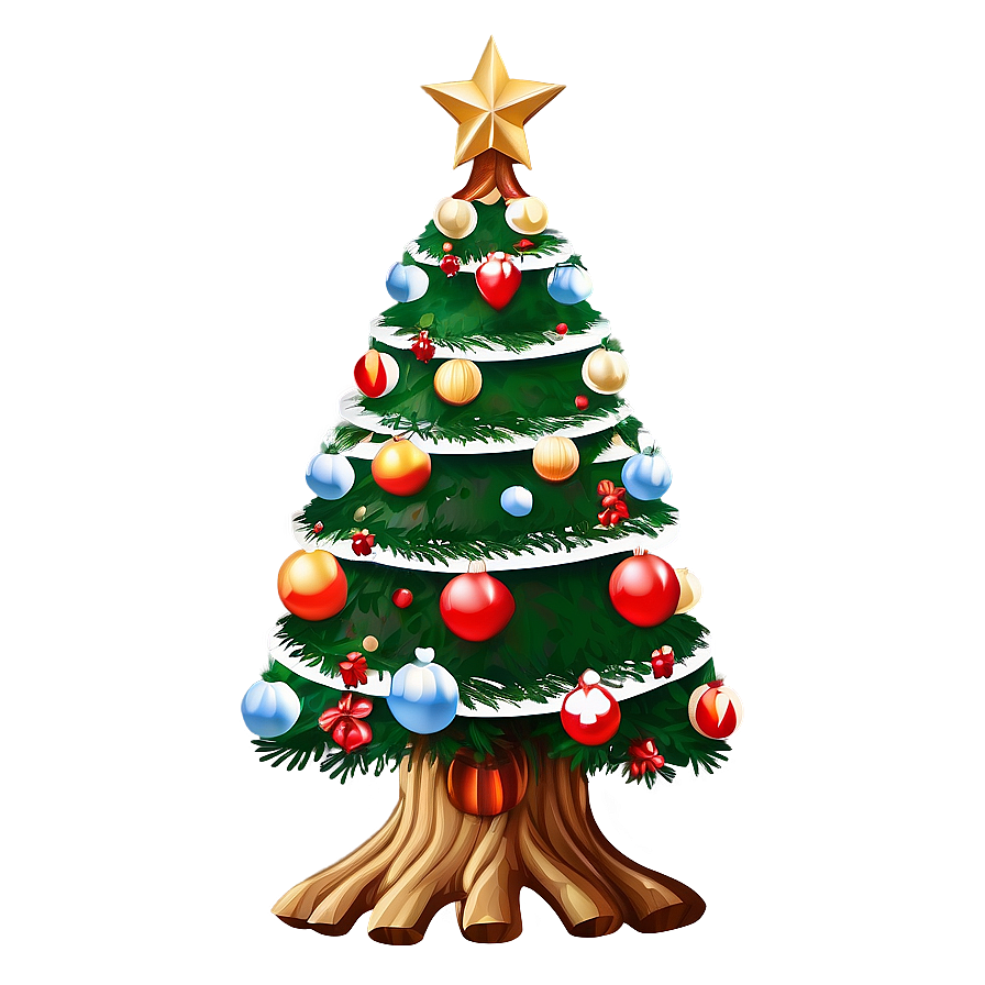 Arbol De Navidad With Wooden Ornaments Png Tpm PNG Image